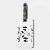 Het huis aan het meer. Datum jaar aangepaste coörd Bagagelabel (Achterkant verticaal)