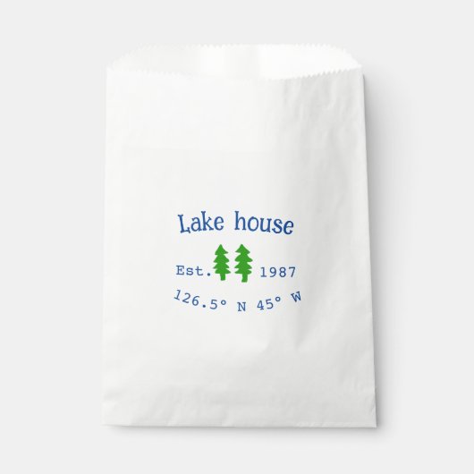 Het huis aan het meer. Datum jaar aangepaste coörd Bedankzakje (Voorkant)