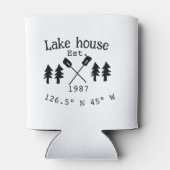 Het huis aan het meer. Datum jaar aangepaste coörd Blikjeskoeler (Achterkant)