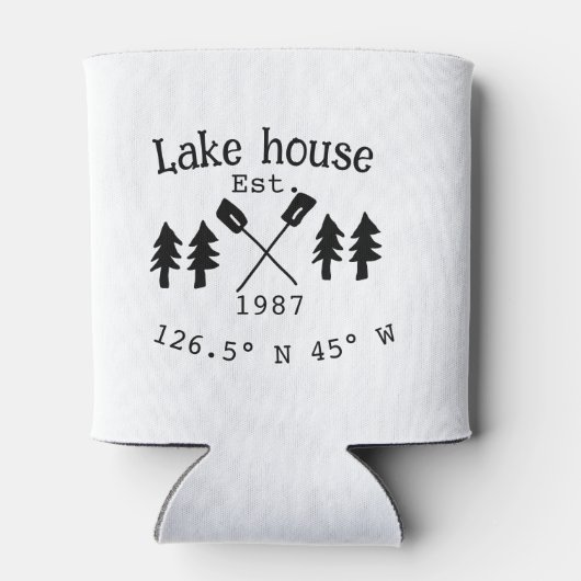 Het huis aan het meer. Datum jaar aangepaste coörd Blikjeskoeler (Achterkant)