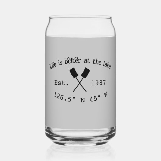 Het huis aan het meer. Datum jaar aangepaste coörd Blikvorm Glas (Voorkant)