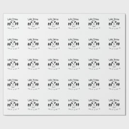 Het huis aan het meer. Datum jaar aangepaste coörd Cadeaupapier