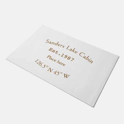 Het huis aan het meer. Datum jaar aangepaste coörd Deurmat (Schuin)