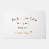 Het huis aan het meer. Datum jaar aangepaste coörd Deurmat (Voorkant)