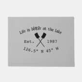 Het huis aan het meer. Datum jaar aangepaste coörd Deurmat (Voorkant)