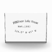 Het huis aan het meer. Datum jaar aangepaste coörd Fotoblokken (Voorkant)