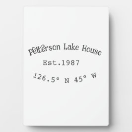 Het huis aan het meer. Datum jaar aangepaste coörd Fotoplaat