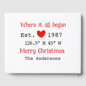 Het huis aan het meer. Datum jaar aangepaste coörd Gastenboek (Achterkant)