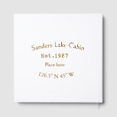 Het huis aan het meer. Datum jaar aangepaste coörd Gastenboek (Achterkant)