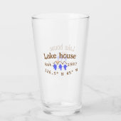 Het huis aan het meer. Datum jaar aangepaste coörd Glas (Achterkant)