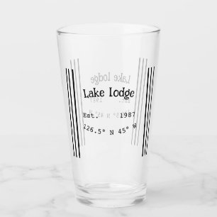 Het huis aan het meer. Datum jaar aangepaste coörd Glas