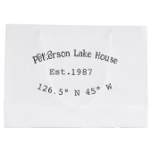 Het huis aan het meer. Datum jaar aangepaste coörd Groot Cadeauzakje (Achterkant)