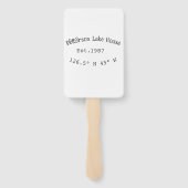 Het huis aan het meer. Datum jaar aangepaste coörd Handwaaier (Achterkant)