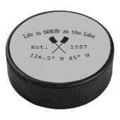 Het huis aan het meer. Datum jaar aangepaste coörd Hockey Puck (3/4)