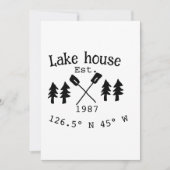 Het huis aan het meer. Datum jaar aangepaste coörd Kaart (Voorkant)
