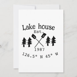 Het huis aan het meer. Datum jaar aangepaste coörd Kaart