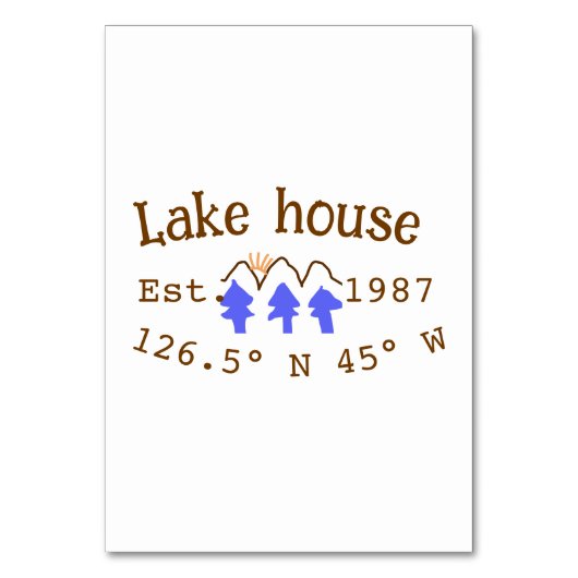 Het huis aan het meer. Datum jaar aangepaste coörd Kaart (Voorkant)