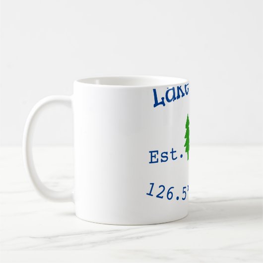 Het huis aan het meer. Datum jaar aangepaste coörd Koffiemok (Links)