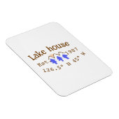 Het huis aan het meer. Datum jaar aangepaste coörd Magneet (Rechterzijde)