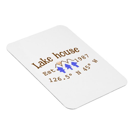 Het huis aan het meer. Datum jaar aangepaste coörd Magneet (Rechterzijde)