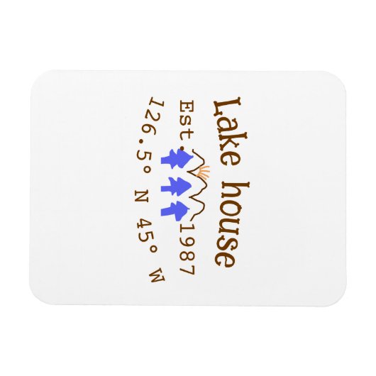 Het huis aan het meer. Datum jaar aangepaste coörd Magneet (Horizontaal)