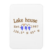 Het huis aan het meer. Datum jaar aangepaste coörd Magneet (Verticaal)