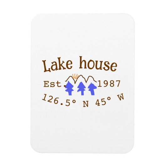 Het huis aan het meer. Datum jaar aangepaste coörd Magneet (Verticaal)