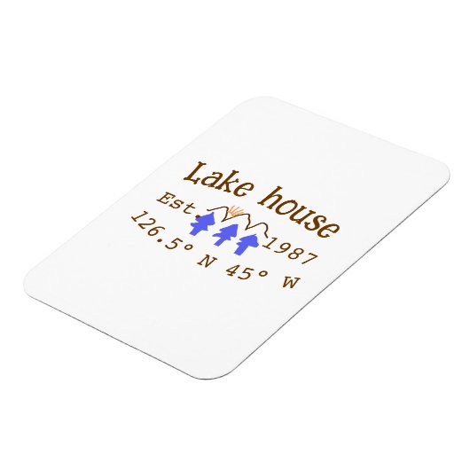 Het huis aan het meer. Datum jaar aangepaste coörd Magneet (Linkerzijde)