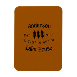 Het huis aan het meer. Datum jaar aangepaste coörd Magneet