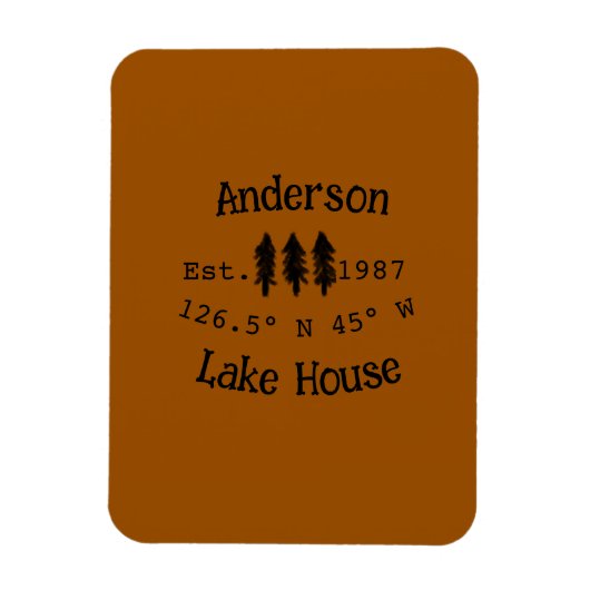 Het huis aan het meer. Datum jaar aangepaste coörd Magneet (Verticaal)