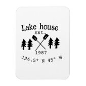 Het huis aan het meer. Datum jaar aangepaste coörd Magneet (Verticaal)