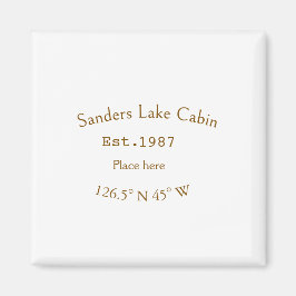 Het huis aan het meer. Datum jaar aangepaste coörd Magneet