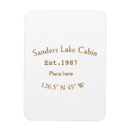 Het huis aan het meer. Datum jaar aangepaste coörd Magneet