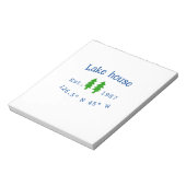 Het huis aan het meer. Datum jaar aangepaste coörd Notitieblok (Linkerzijde)