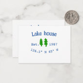 Het huis aan het meer. Datum jaar aangepaste coörd Notitiekaartje (Voorkant / Achterkant in situ)