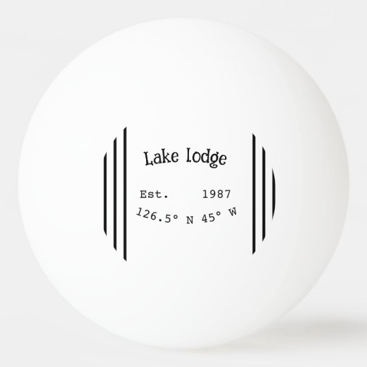 Het huis aan het meer. Datum jaar aangepaste coörd Pingpongbal (Voorkant)