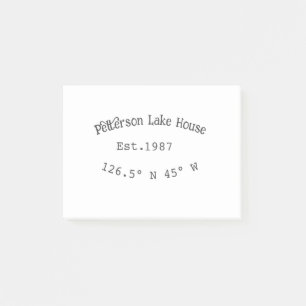 Het huis aan het meer. Datum jaar aangepaste coörd Post-it® Notes