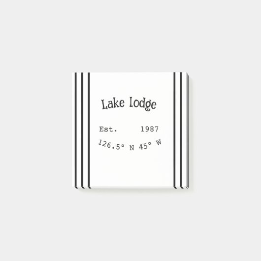 Het huis aan het meer. Datum jaar aangepaste coörd Post-it® Notes (Voorkant)