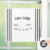 Het huis aan het meer. Datum jaar aangepaste coörd Raamsticker (Huis)
