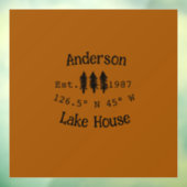 Het huis aan het meer. Datum jaar aangepaste coörd Raamsticker (Vel 3)