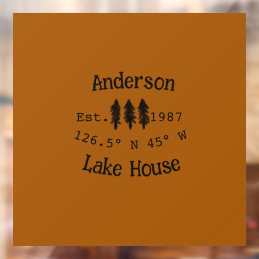 Het huis aan het meer. Datum jaar aangepaste coörd Raamsticker (Vel 2)