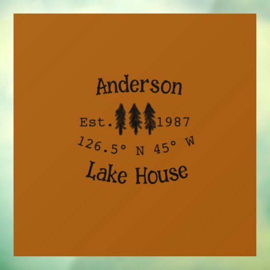 Het huis aan het meer. Datum jaar aangepaste coörd Raamsticker (Vel 3)