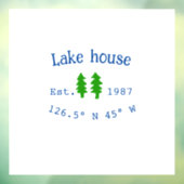 Het huis aan het meer. Datum jaar aangepaste coörd Raamsticker (Vel 3)