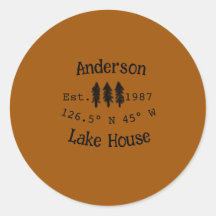 Het huis aan het meer. Datum jaar aangepaste coörd