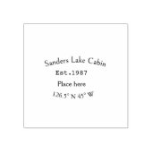 Het huis aan het meer. Datum jaar aangepaste coörd Rubberstempel (Afrduk)