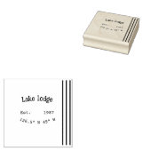 Het huis aan het meer. Datum jaar aangepaste coörd Rubberstempel (Gestempeld)