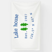 Het huis aan het meer. Datum jaar aangepaste coörd Spandoek (Verticaal)