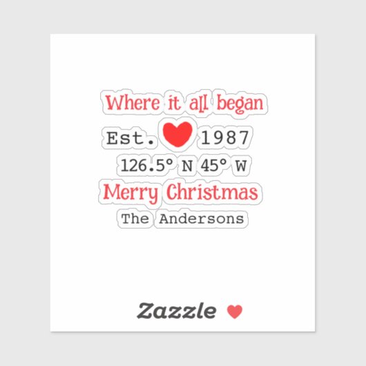 Het huis aan het meer. Datum jaar aangepaste coörd Sticker (Vel)