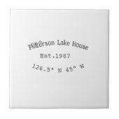 Het huis aan het meer. Datum jaar aangepaste coörd Tegeltje (Voorkant)