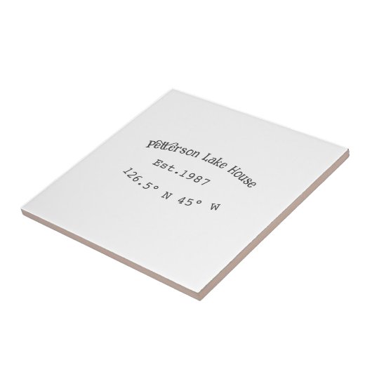 Het huis aan het meer. Datum jaar aangepaste coörd Tegeltje (Zijkant)